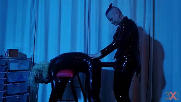 Rubber Latex Mistress Pegging Him With Dick Rambone - Electra Edward