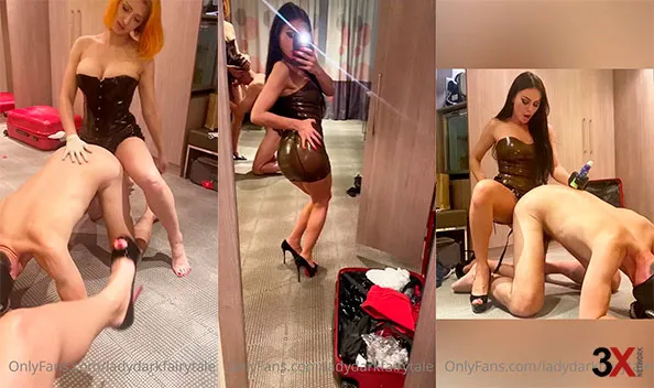 Hotel pegging party with Evil Woman - Dark Fairy, Evil Woman | 3x-strapon.com