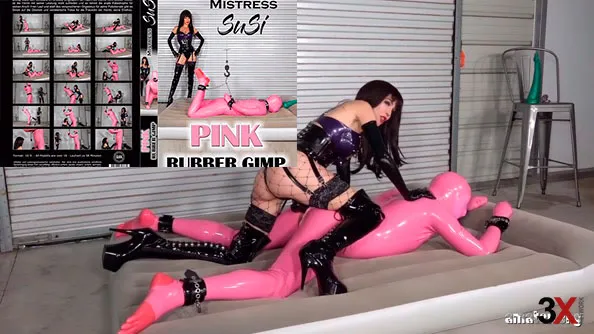 Pink Rubber Gimp - Amator Movie Store - Mistress Susi | 3x-strapon.com