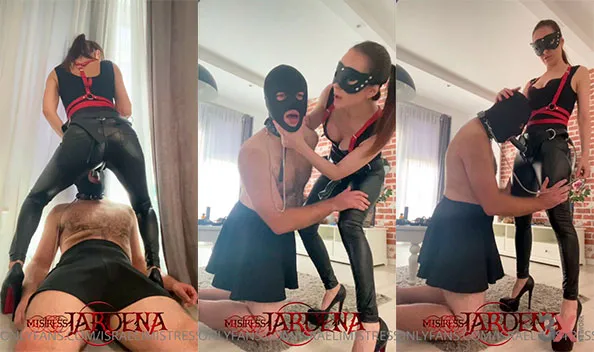 A cheap rag sucks his first dick - Lady Jardena Sinner | 3x-strapon.com