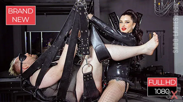 Merciless Assfucking In The Swing - Sado Ladies Femdom Clips - Mistress Bella Lugosi
