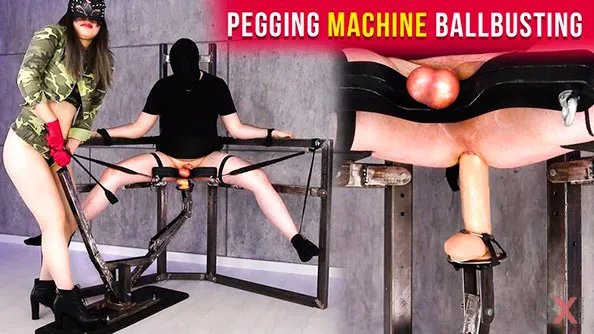 Strapon Pegging Fucking Machine - Ballbusting and Fisting CBT - House of Era