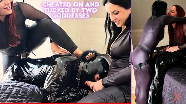 Pathethic boyfriend is fucked by Vitoria Vonteese and Goddess kiffa after he got cheated on by them - Double Pegging EP 7 - Kiffa Feet - Goddess Kiffa, Vitoria Vonterese