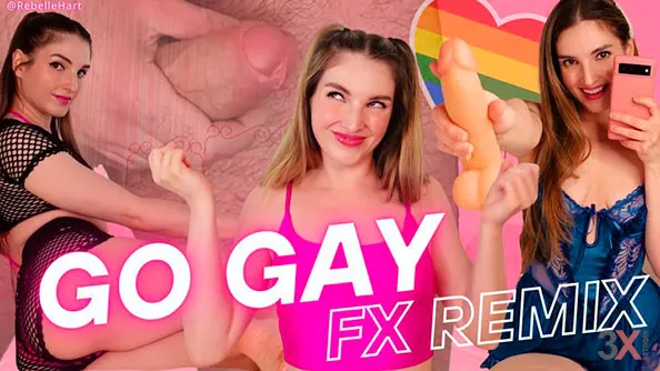 Go Gay FX Remix - Encouraged Bi Training and Cock Worship with Rebelle Hart (4K) - Rebelle Hart