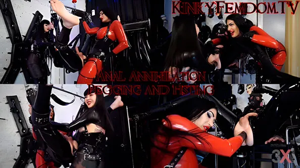 Anal Annihilation Pegging and Fisting - Kinky Femdom Fisting - Miss Patricia, Mistress Damazonia and Maz Morbid