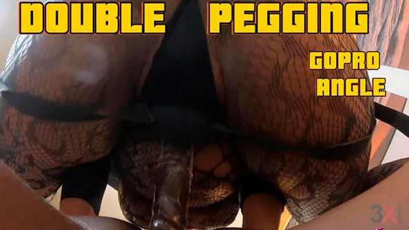 Double Ebony Pegging 3 feat Sunny Soles (GoPro Angle) - Tierra Doll, Sunny
