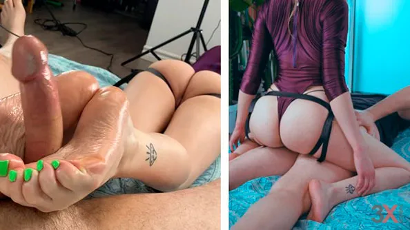 Vid Combo: Pegging and Footjobbing - Imilia Audley