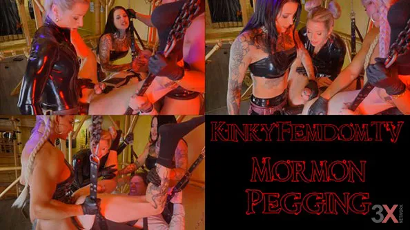 Mormon Pegging 4K - Kinky Femdom Pegging and Strapon - Maz Morbid, Mika Katana, Denise Anders, Tiffani Time