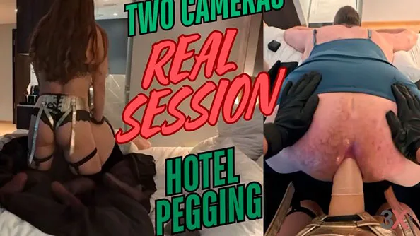 REAL PEGGING - hotel room and two cameras with big dildo - LadyAnnabelle666 - Lady Annabelle