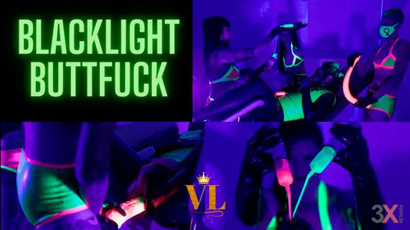 Blacklight Buttfuck UV Pegging - Vivienne l'Amour, Mistress Patricia, Anura Laas